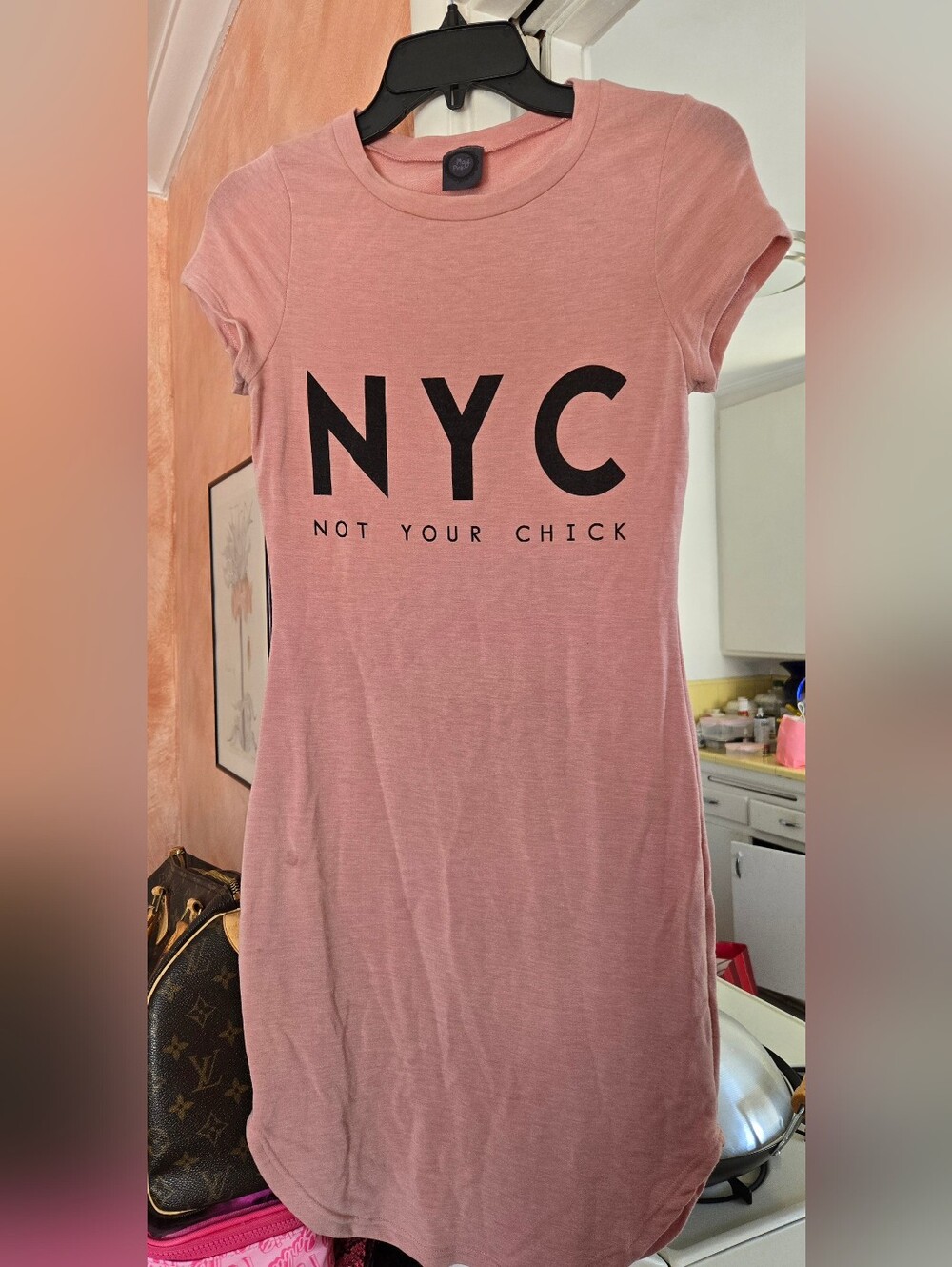 NYC Not Your Chick Pink Tee Dress🩷